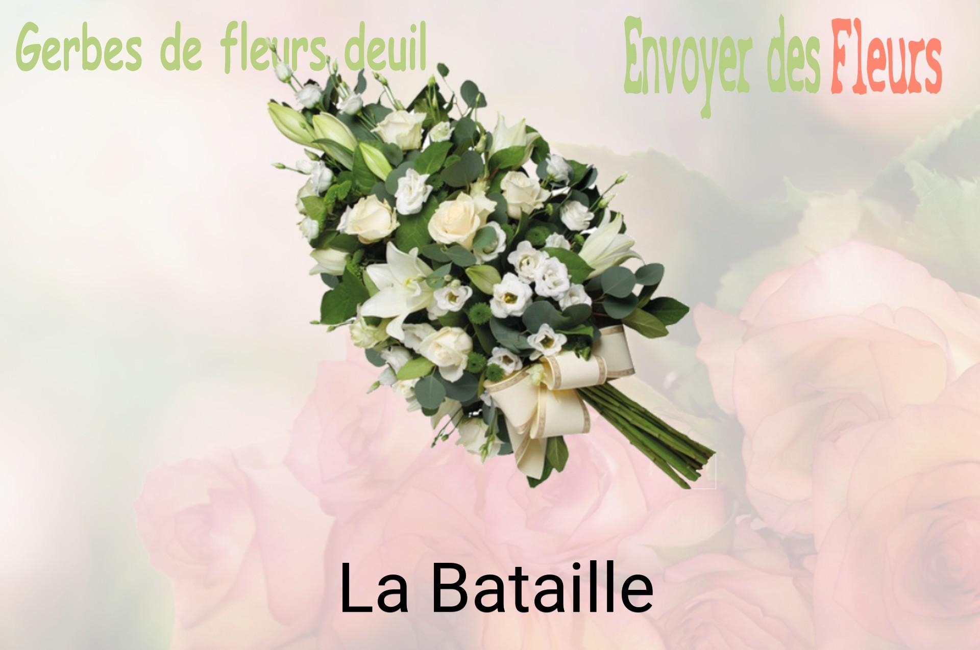 Gerbe de fleurs de deuil livrée à La Bataille